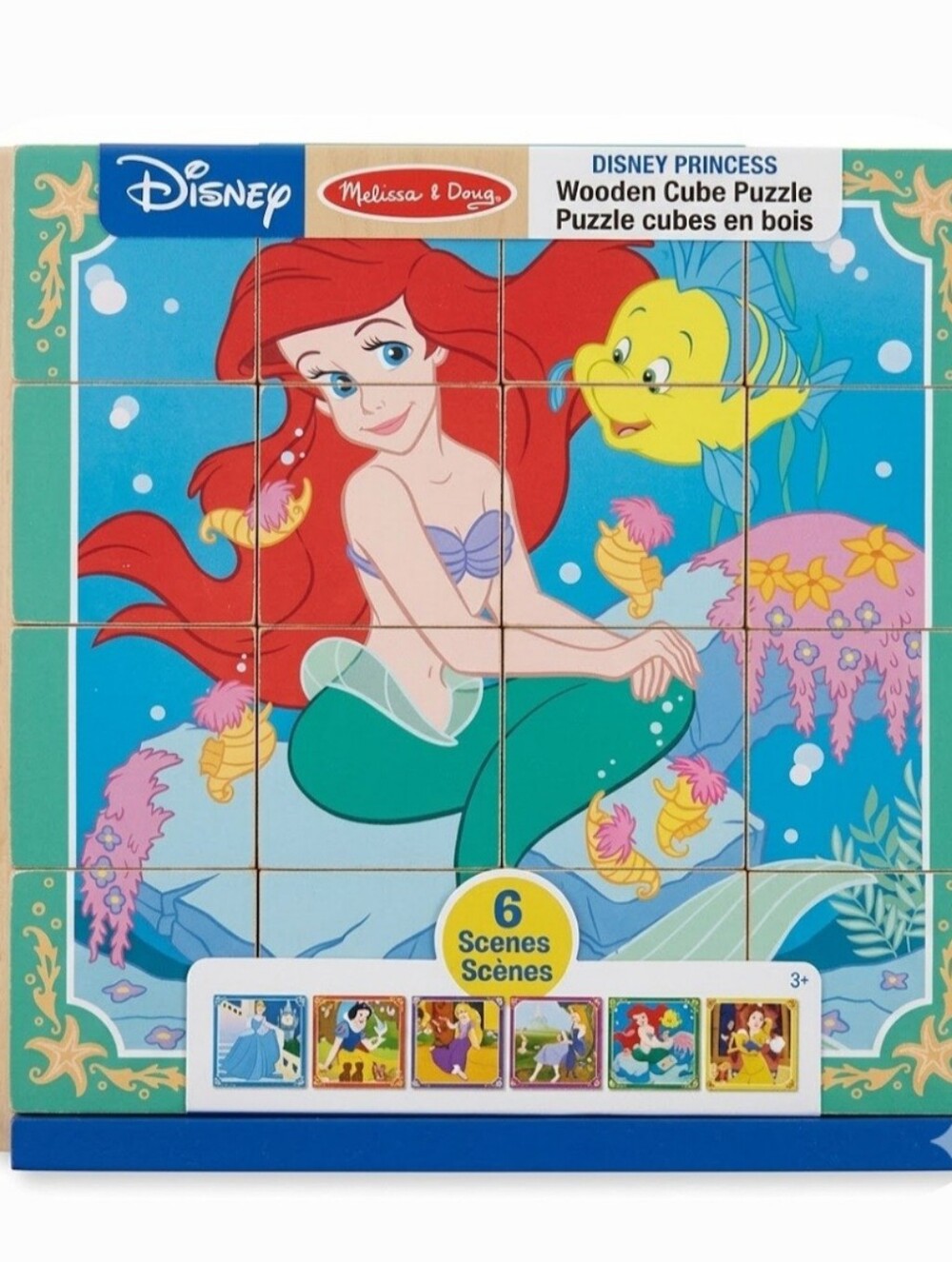 Melissa & Doug Disney Princess Wooden CUBE Puzzle For Kids